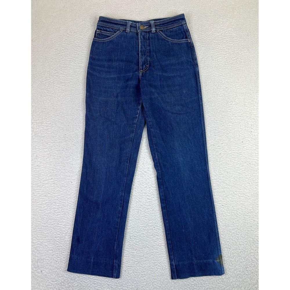 Bill Blass Jeans Womens 8 Blue Denim Straight Leg Mid Rise Zip Fly YKK Classic